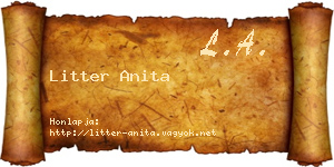 Litter Anita névjegykártya